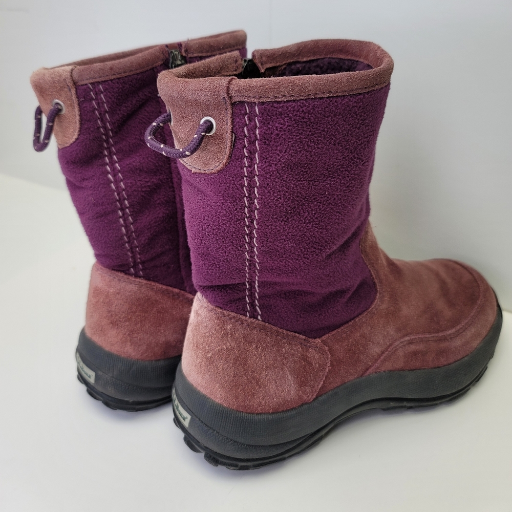 L.L.Bean Purple leather boots size 6M - Picture 6 of 12
